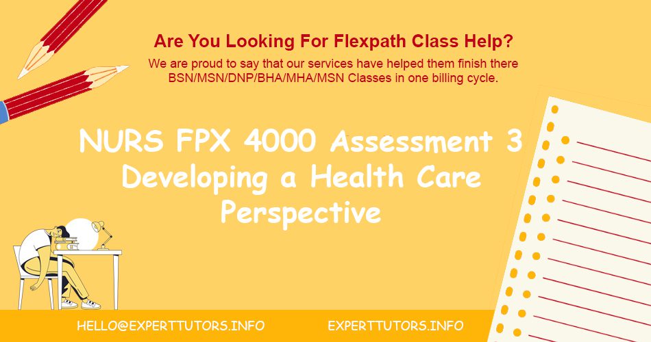 NURS FPX 4000 Assessment 3 Developing a Health Care Perspective