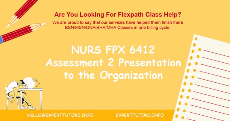 NURS FPX 6412 Assessment 2 Presentation to the Organization