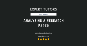 Analyzing a Research Paper