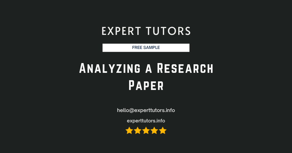 Analyzing a Research Paper