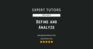 Define and Analyze