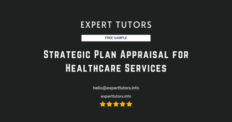 Strategic Plan Appraisal for Healthcare Services