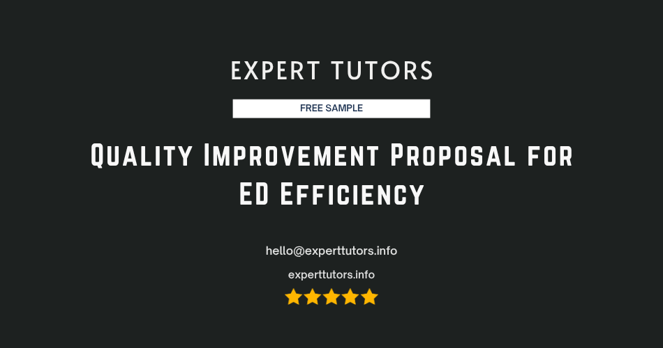 Quality Improvement Proposal for ED Efficiency