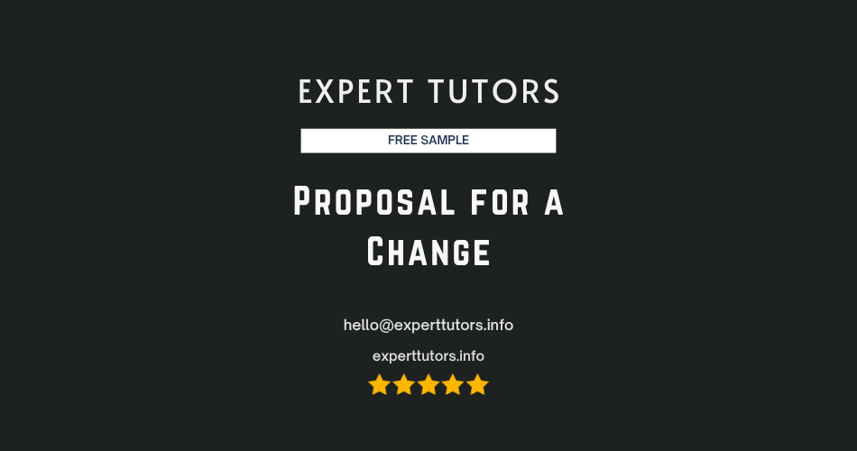 Proposal for a Change