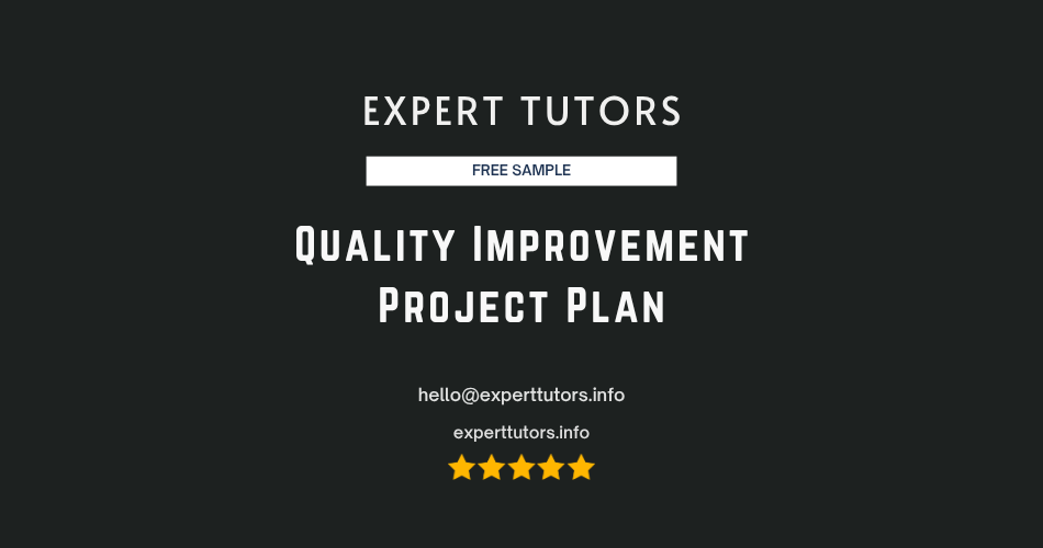 Quality Improvement Project Plan