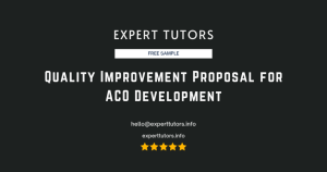 Quality Improvement Proposal for ACO Development