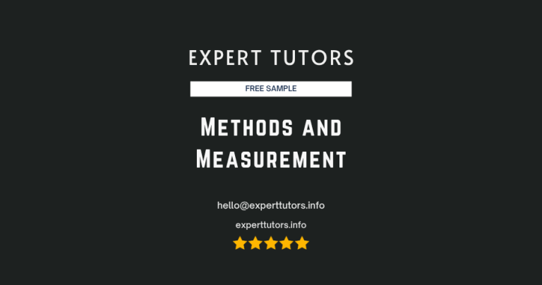 Methods and Measurement