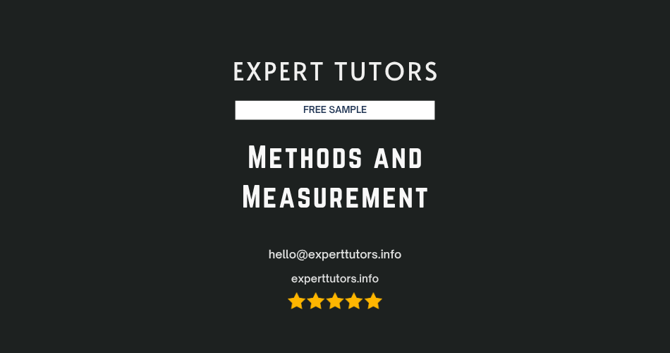 Methods and Measurement