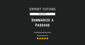 Summarize a Passage
