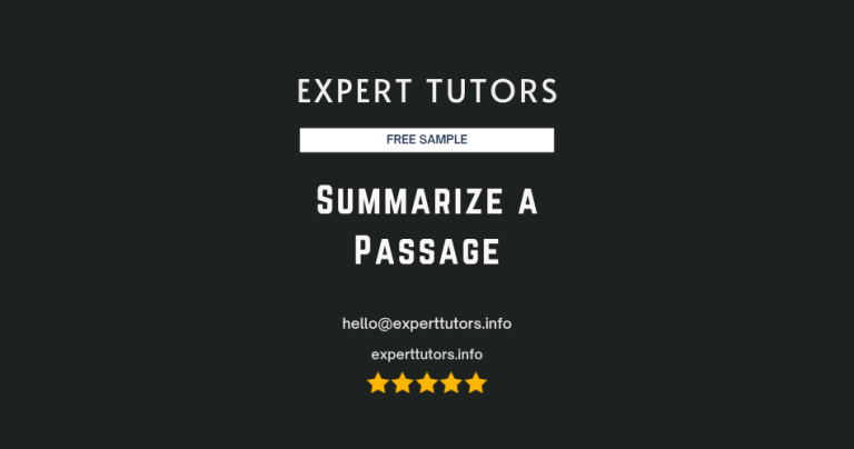 Summarize a Passage