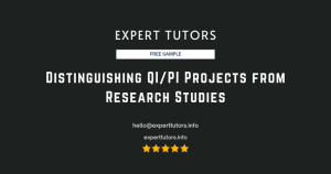 Distinguishing QI/PI Projects from Research Studies