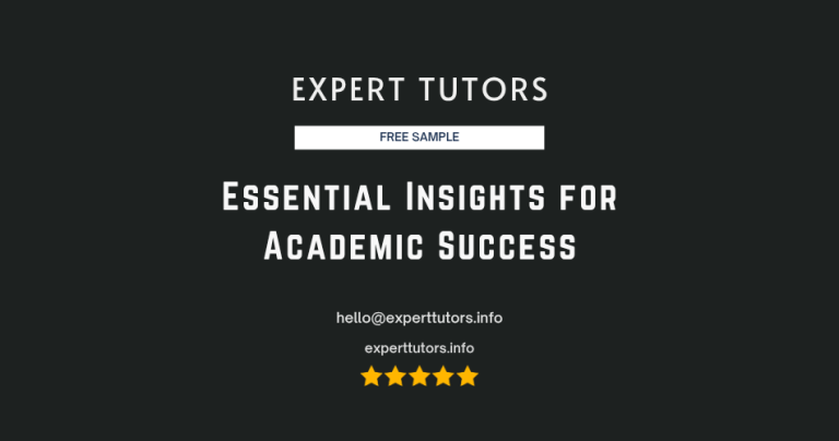 Essential Insights for Academic Success