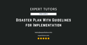 Disaster Plan With Guidelines for Implementation