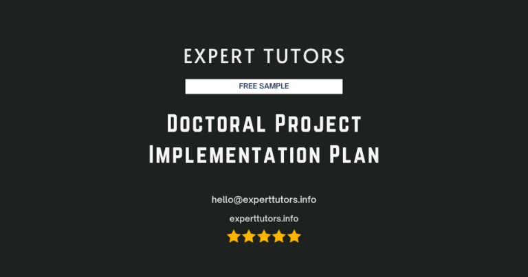 Doctoral Project Implementation Plan