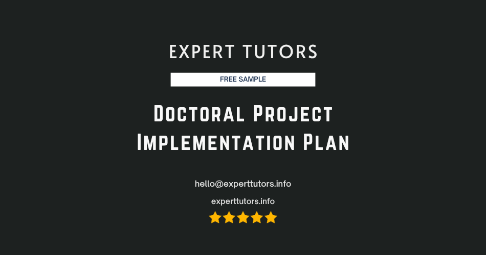 Doctoral Project Implementation Plan