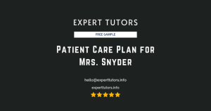 Patient Care Plan for Mrs. Snyder