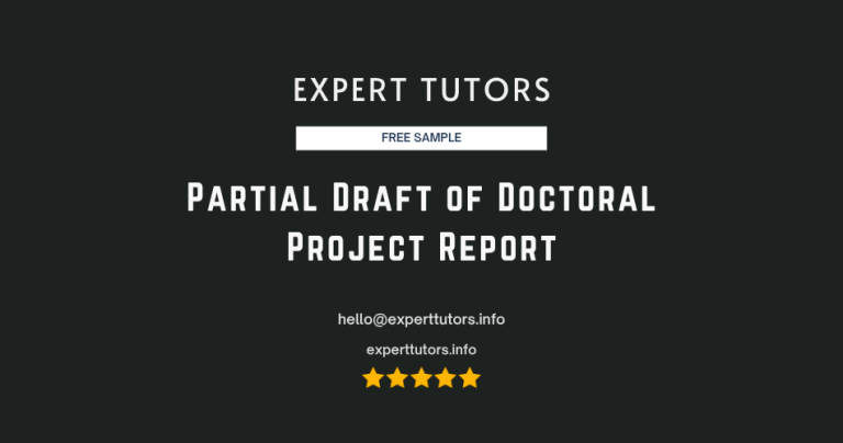 Partial Draft of Doctoral Project Report