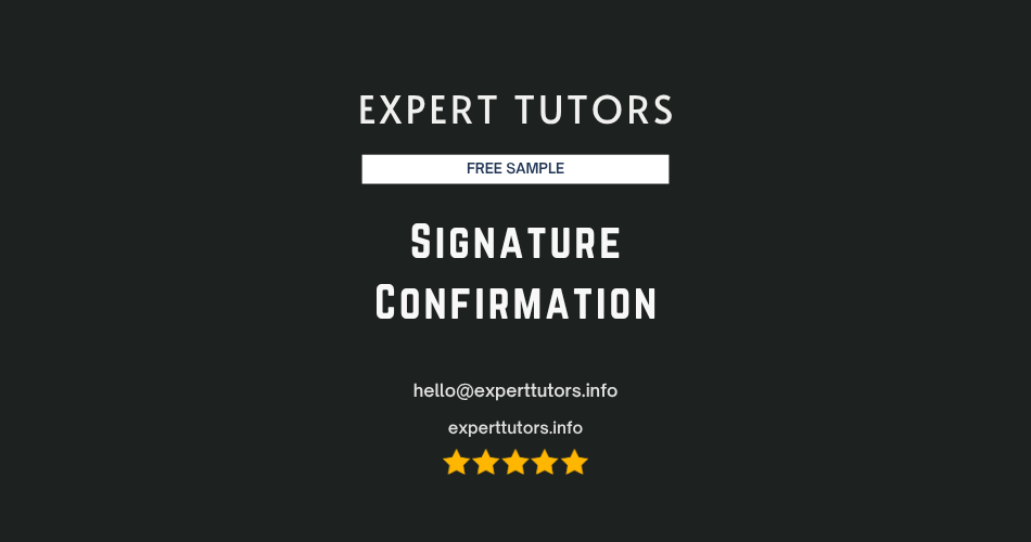 Signature Confirmation