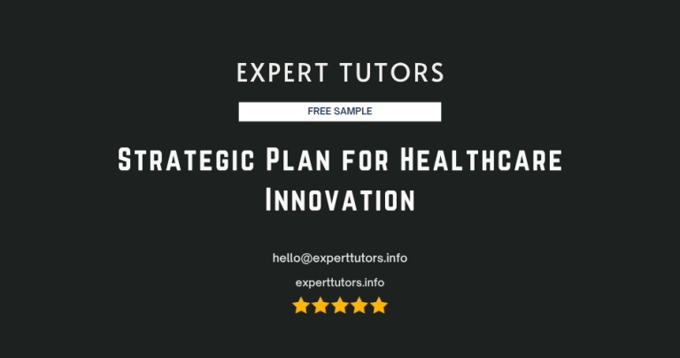 Strategic Plan for Healthcare Innovation