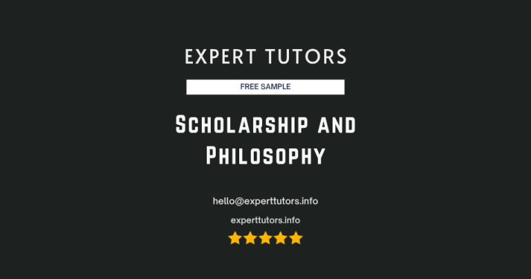 Scholarship and Philosophy