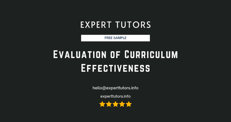 Evaluation of Curriculum Effectiveness
