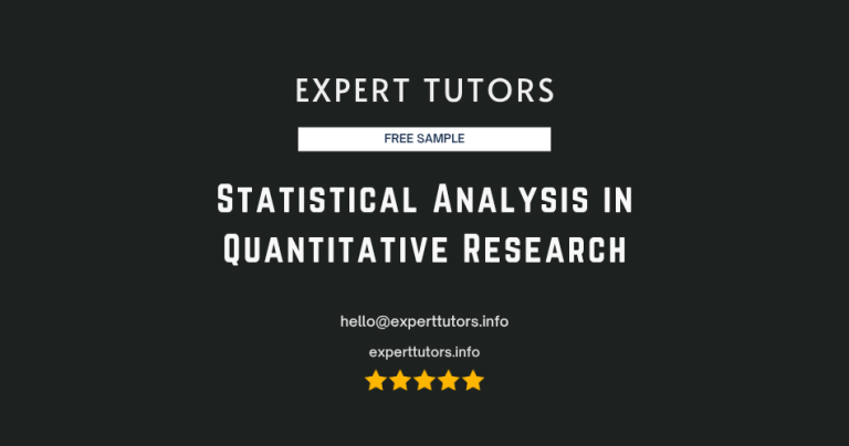 Statistical Analysis in Quantitative Research