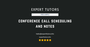 conference call scheduling and notes