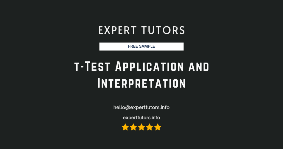 T-Test Application and Interpretation