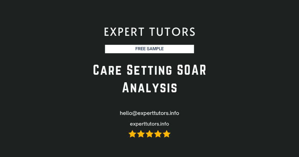 Care Setting SOAR Analysis