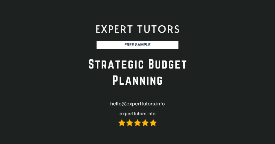 Strategic Budget Planning