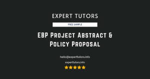 EBP Project Abstract & Policy Proposal