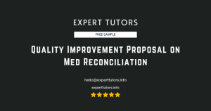 Quality Improvement Proposal on Med Reconciliation