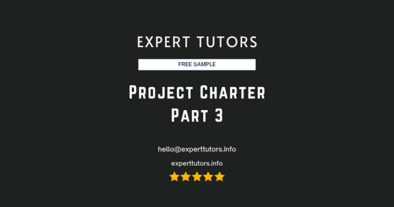 Project Charter Part 3