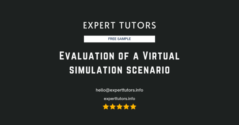 Evaluation of a Virtual Simulation Scenario