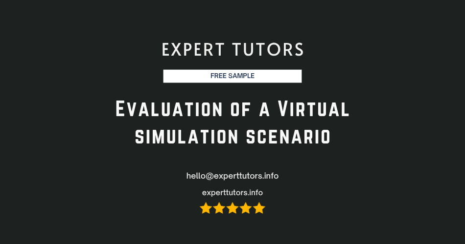 Evaluation of a Virtual Simulation Scenario