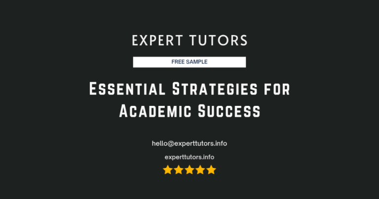 Essential Strategies for Academic Success